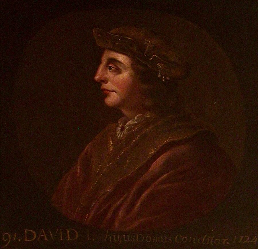King David I of Scotland portrait by Jacob de Wet at Holyrood Palace Great Gallery