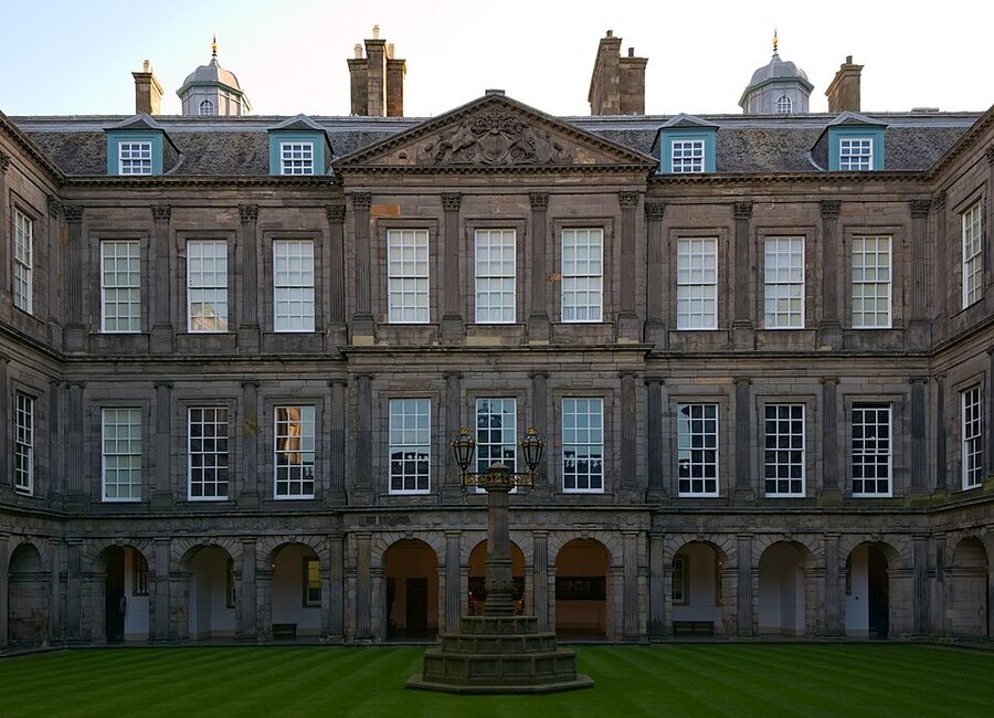 Holyrood Palace inner courtyard quadrangle Edinburgh