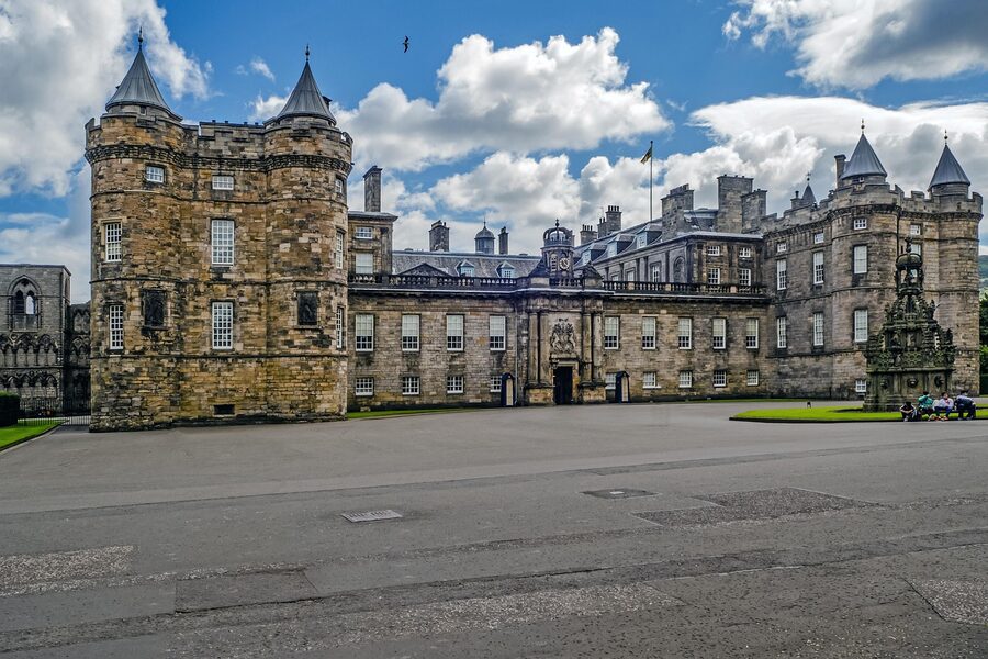 Holyroodhouse exterior royal residence Edinburgh Scotland
