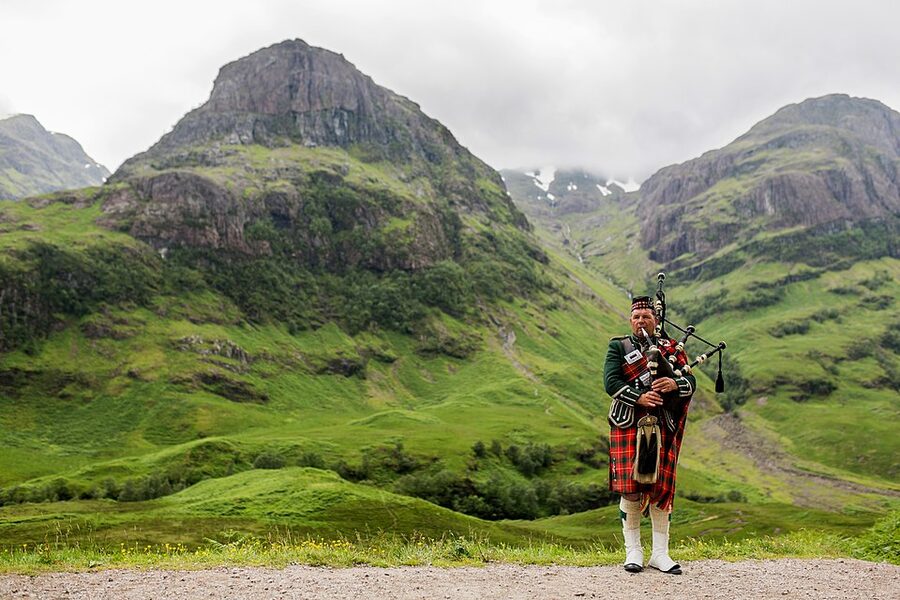 Bagpiper at Glen Coe Scotland