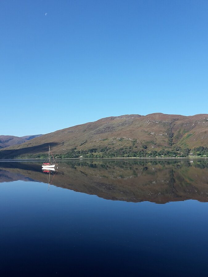 View of Loch Ness in Scotland