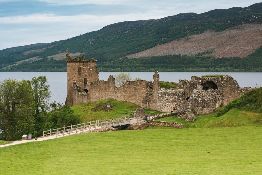 Urquhart Castle in late afternoon light
