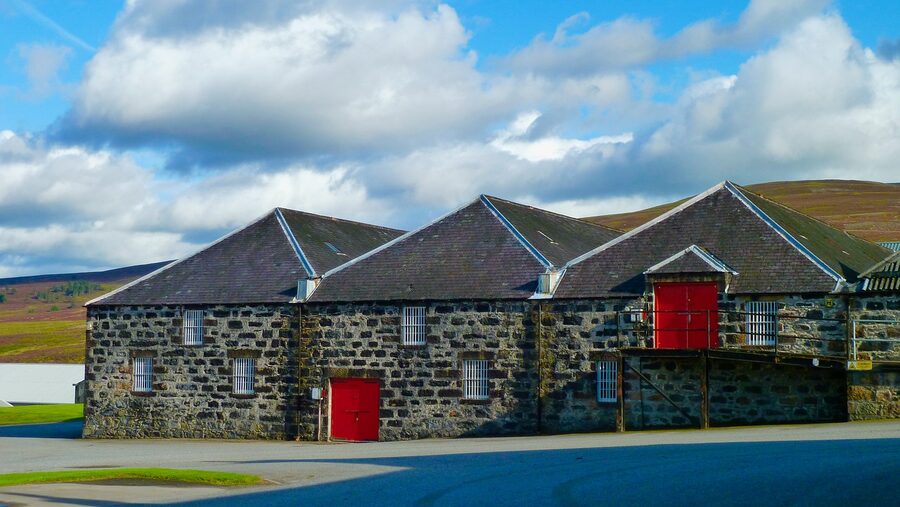 Glenfarclas distillery warehouse Speyside Scotland