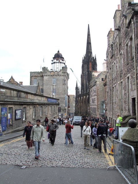View from Castlehill Edinburgh toward the Forth