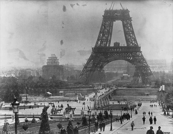 Eiffel Tower under construction in July 1888