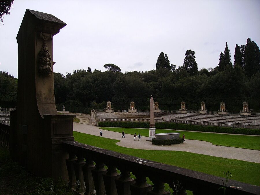 Amphitheatre and Egyptian obelisk Boboli Gardens Florence