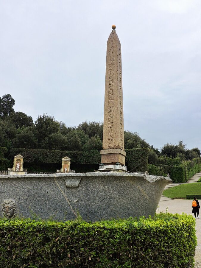 Egyptian obelisk Boboli amphitheatre Florence