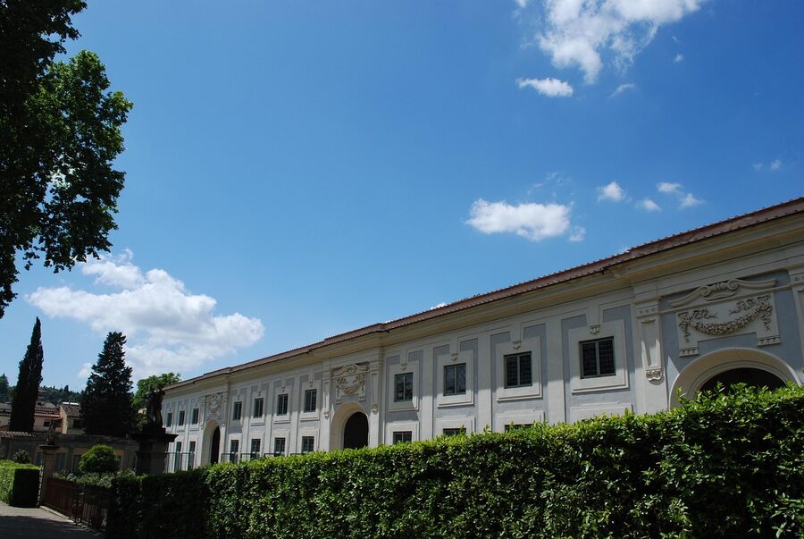 Boboli Gardens park architecture and lawn Florence Tuscany