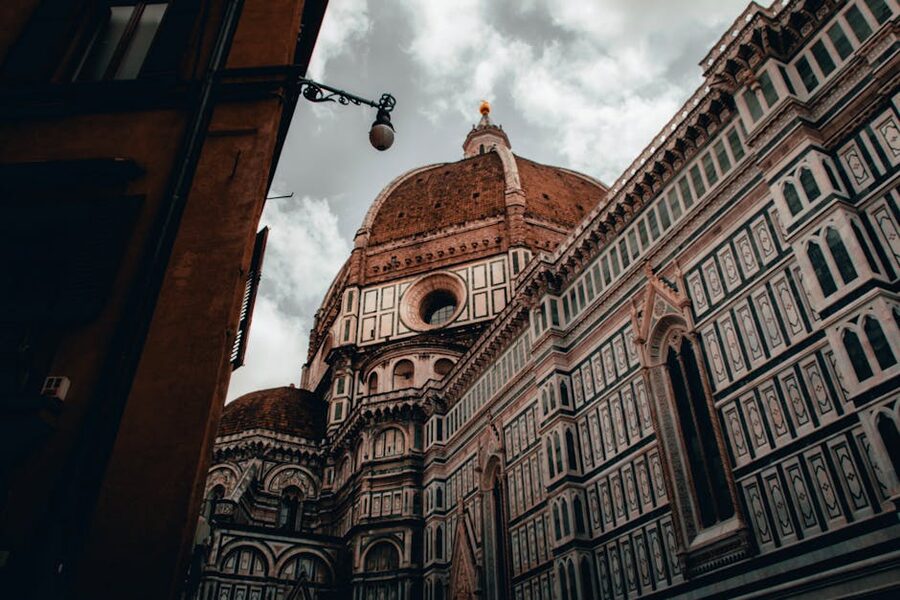 Brunelleschi's Dome from below against the sky