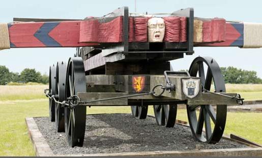 Scale model of Leonardo da Vinci's giant crossbow design