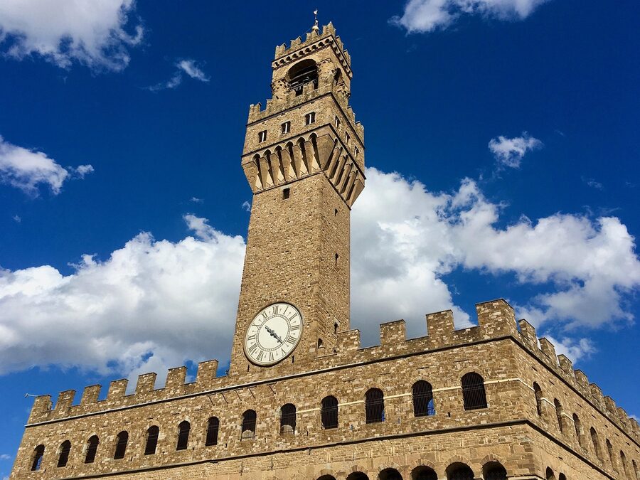 Arnolfo Tower of Palazzo Vecchio rising over Florence