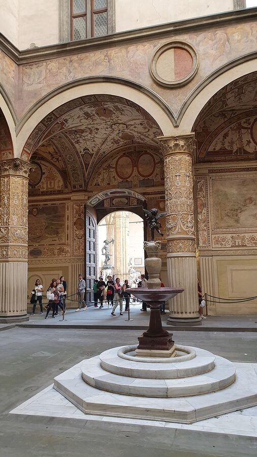 Cortile di Michelozzo first courtyard inside Palazzo Vecchio