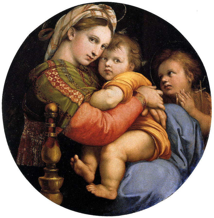 Raphael Madonna della Seggiola in Pitti Palace Palatine Gallery