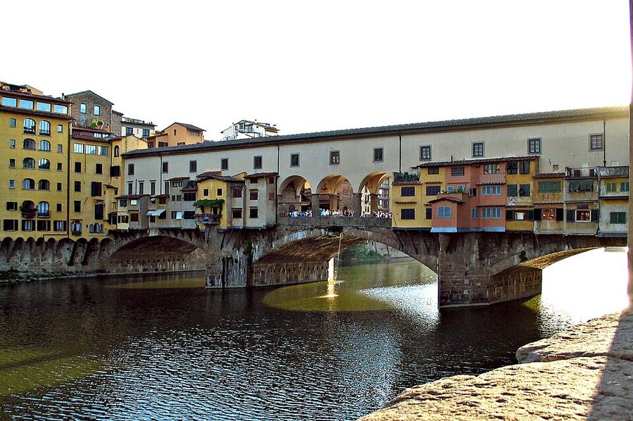 Ponte Vecchio Florence in early evening light