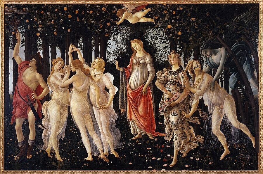 Primavera by Botticelli at the Uffizi Florence