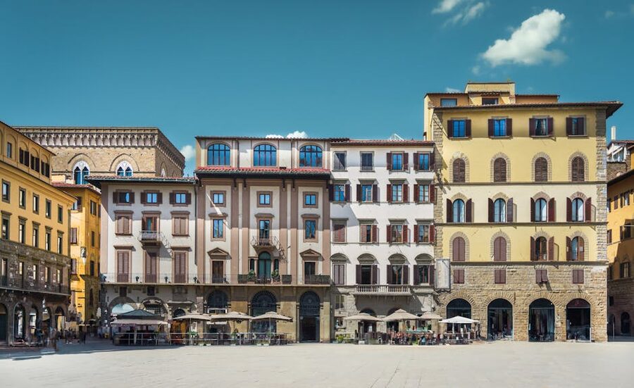 Piazza della Signoria and Renaissance townhouses Florence