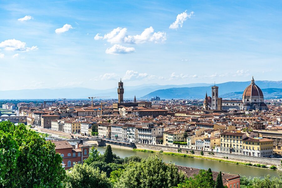Florence panorama with Duomo cathedral