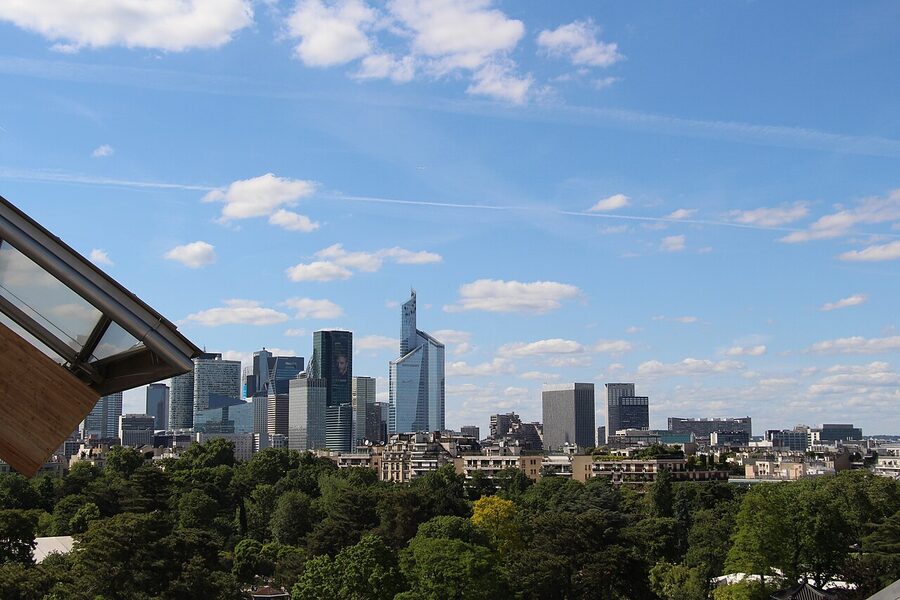 Fondation Louis Vuitton from Avenue du Mahatma Gandhi, Paris 16th arrondissement
