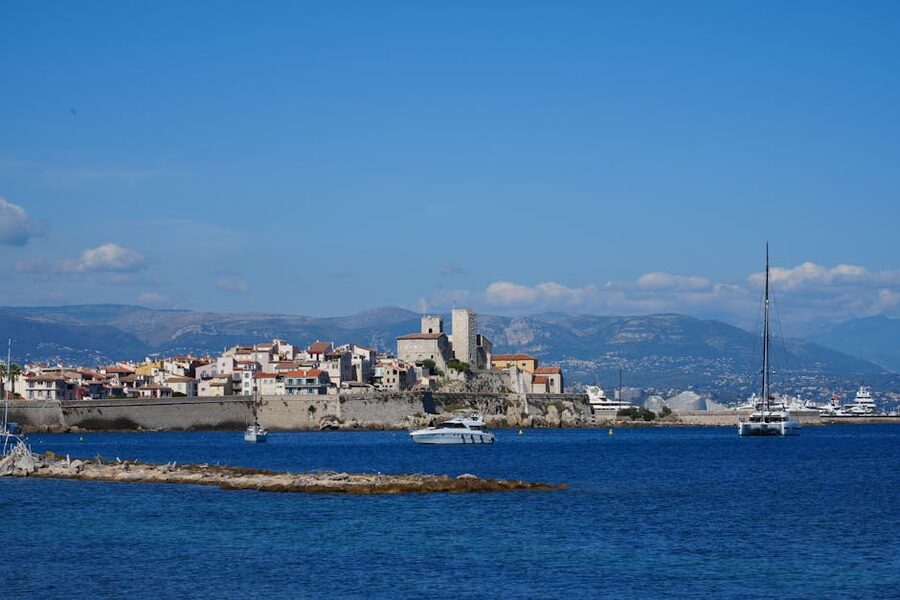 Antibes old town and marina on the French Riviera