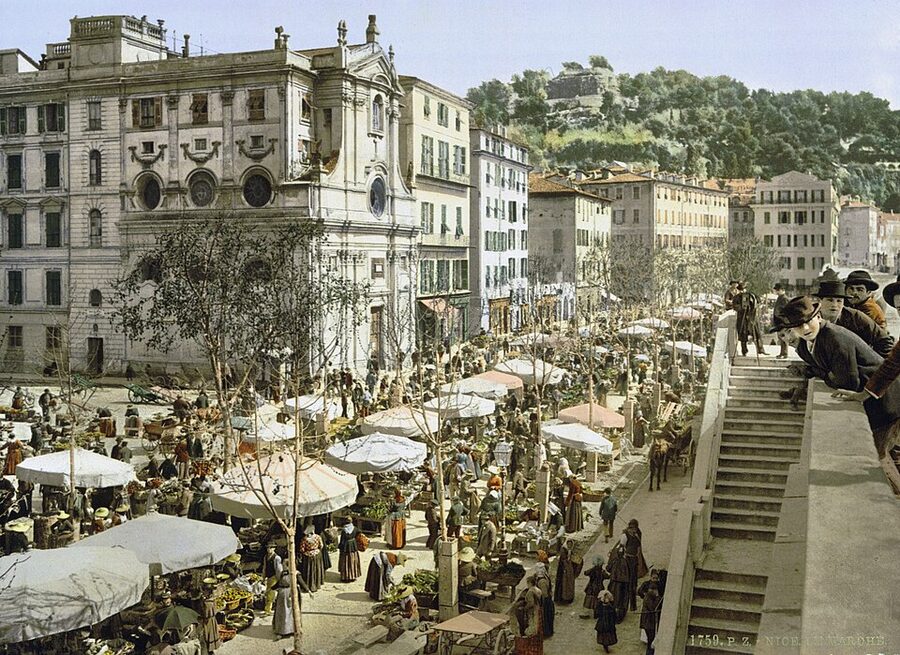 Cours Saleya market in Nice old town