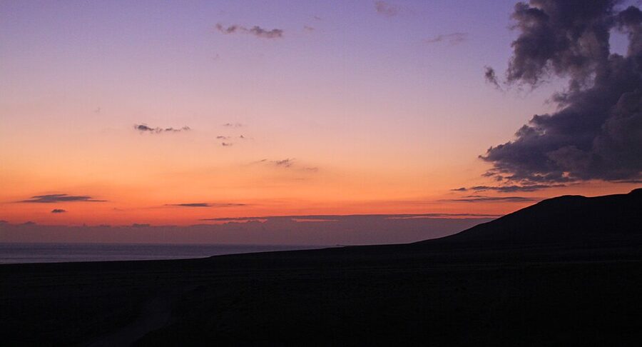 Sunset over the Peninsula de Jandia, Fuerteventura