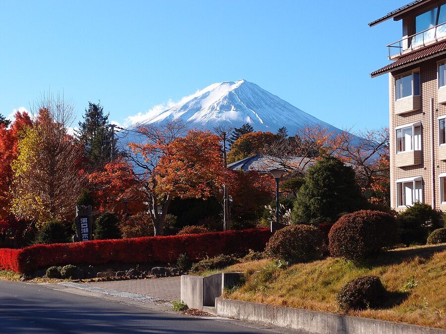 Mount Fuji reflected in Lake Kawaguchiko