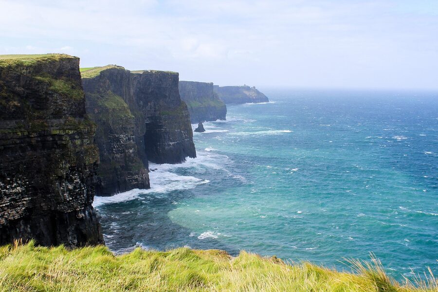 Cliffs of Moher coast and Atlantic waves
