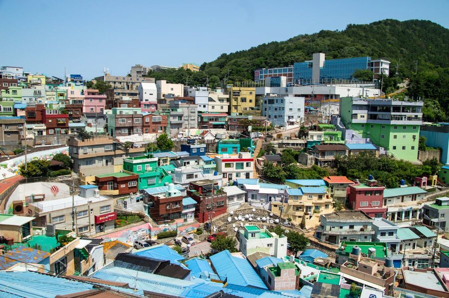 Colorful houses of Gamcheon Culture Village in Busan