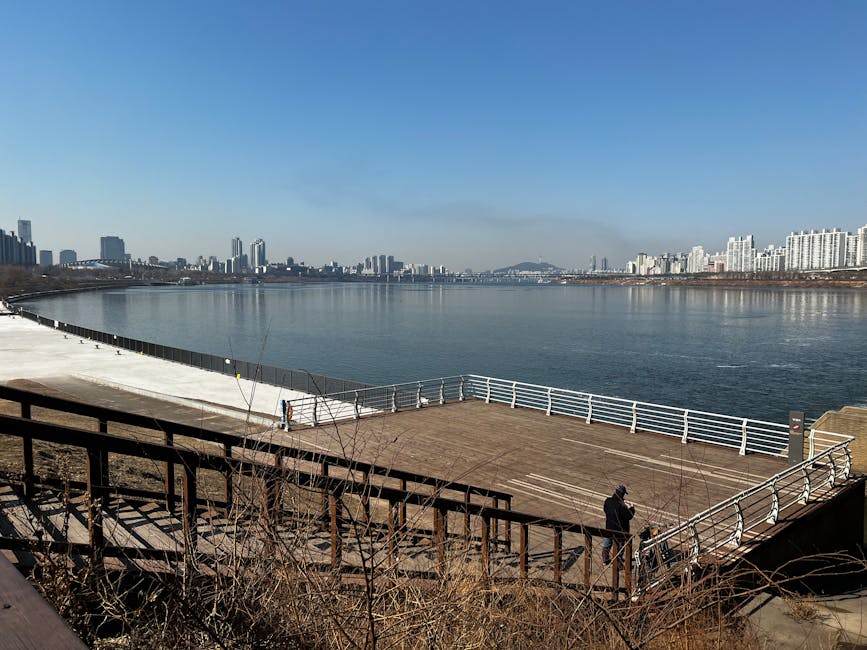 Seoul skyline across the Han River from Gangnam side