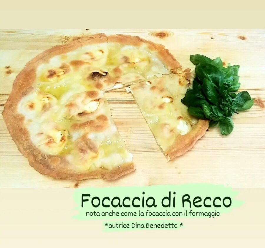Focaccia di Recco with cheese from Liguria