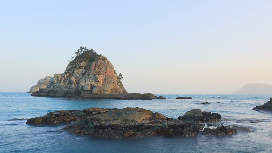 Oryukdo Islands rock formations off the Busan coast