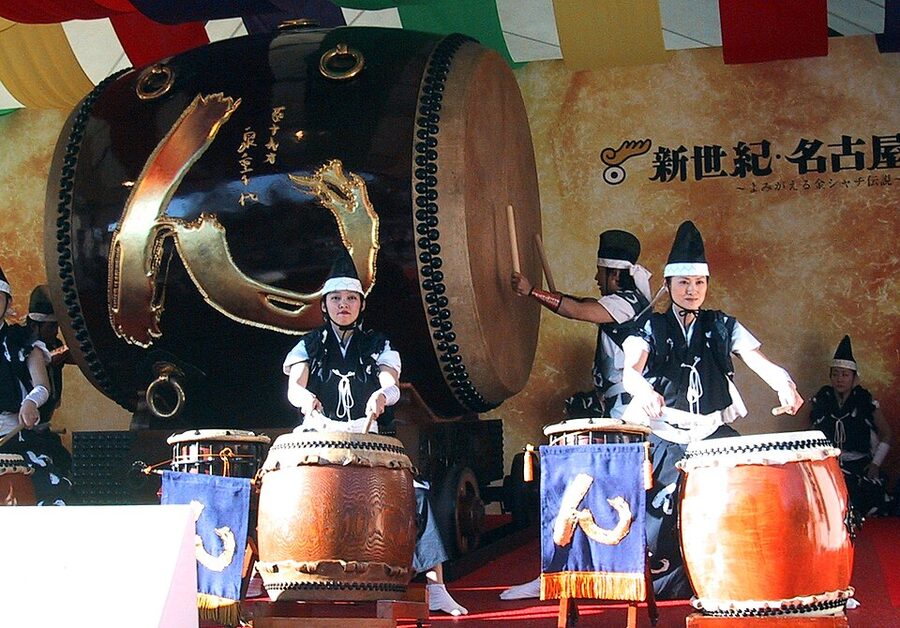 Giant taiko drum in Nagoya, similar to those used in the Samurai Restaurant show
