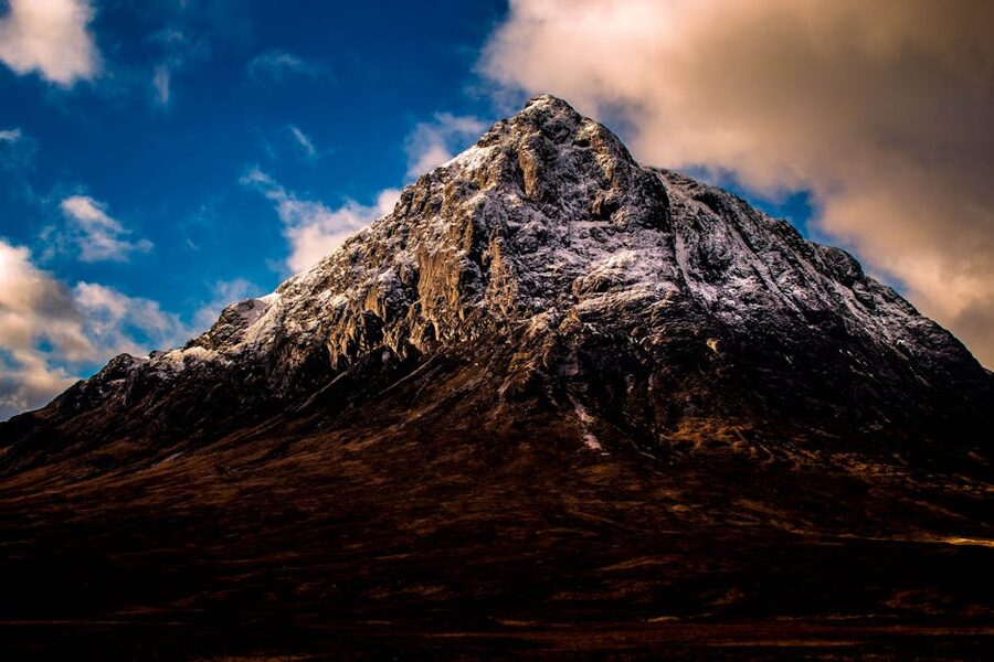Buachaille Etive Mor with snow Glencoe