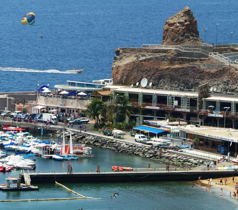 Puerto Rico Gran Canaria beach club aerial view