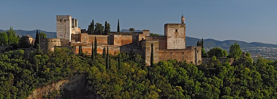 Alcazaba military fortress walls and towers Alhambra