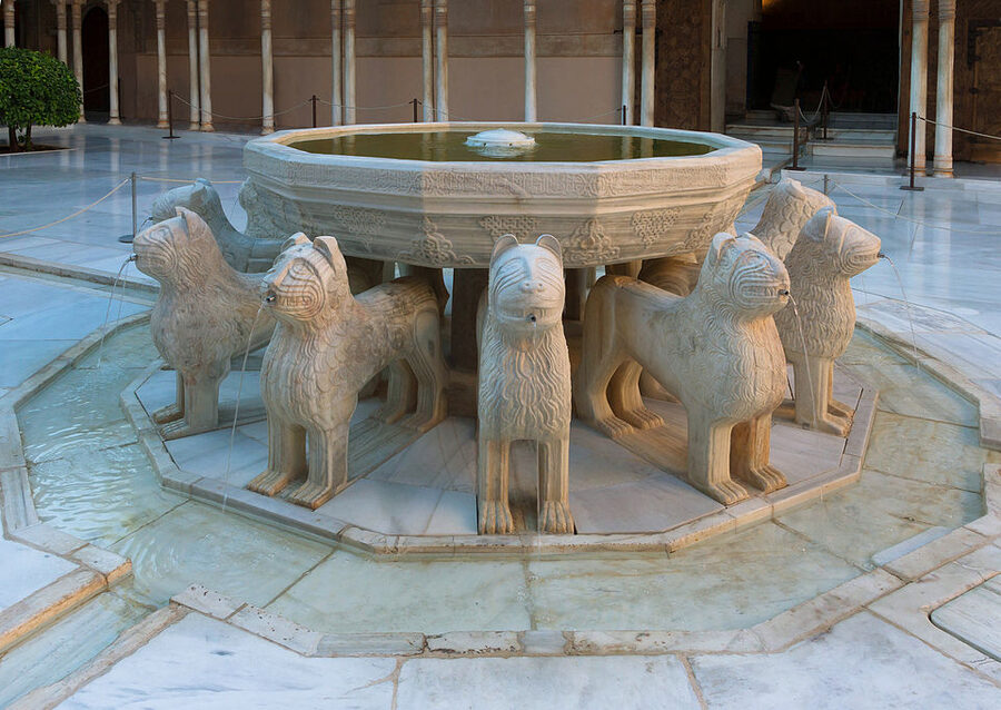 Court of the Lions fountain at the Alhambra