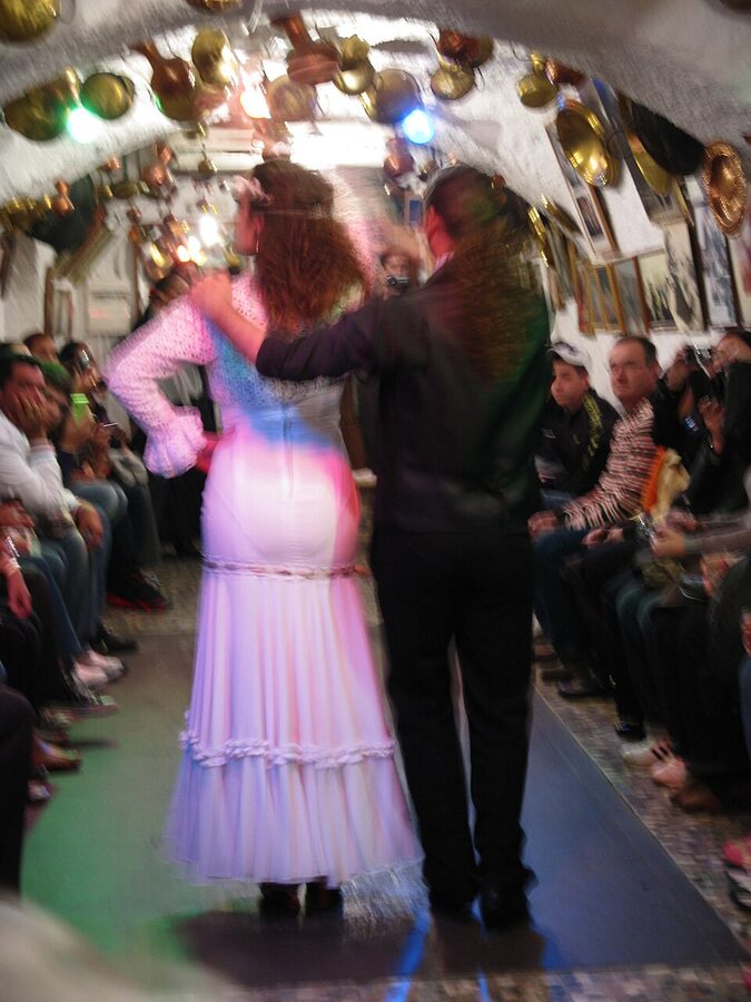 Palmas clapping at flamenco show in a Sacromonte cave Granada