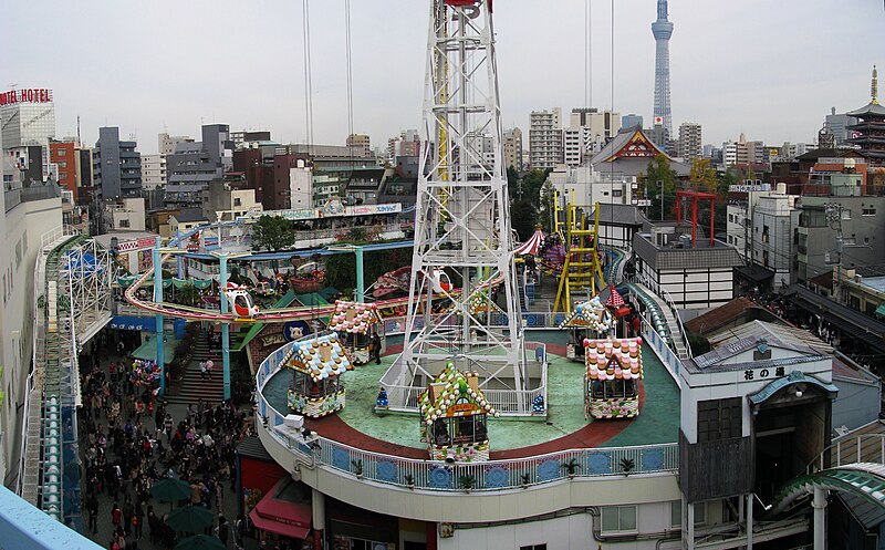 Hanayashiki Amusement Park in Asakusa Tokyo