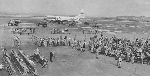 Haneda Airport in 1952 black and white photograph