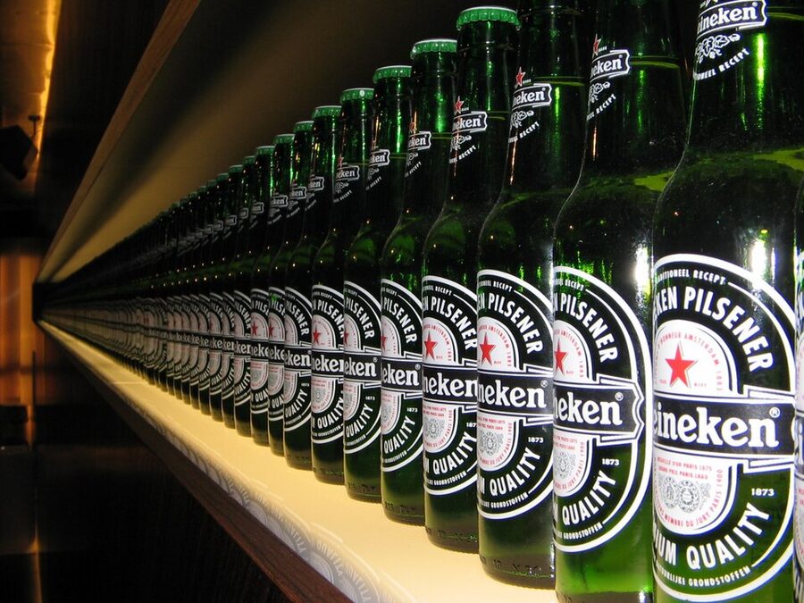 Bottle line at the Heineken Brewery exhibit