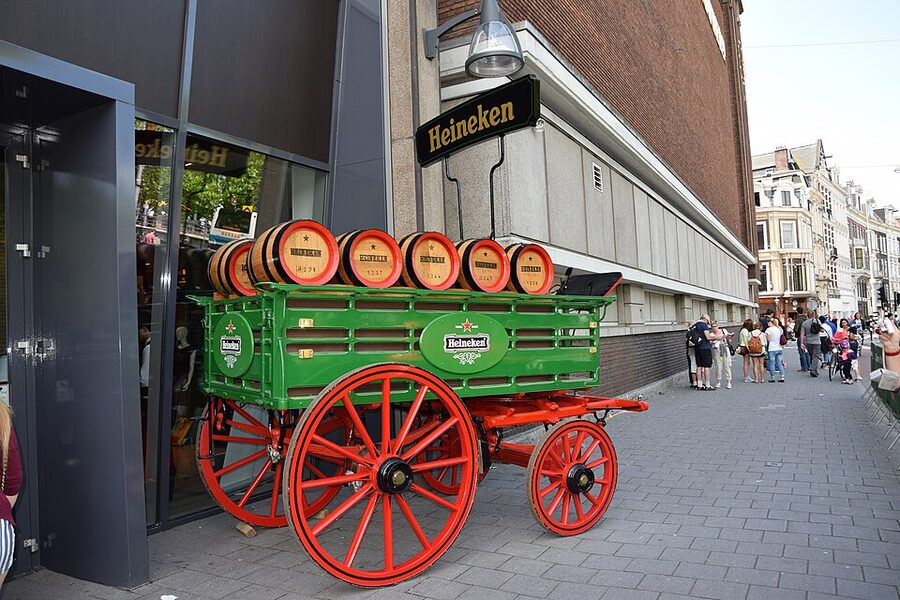 Heineken Experience interior gallery with branded displays