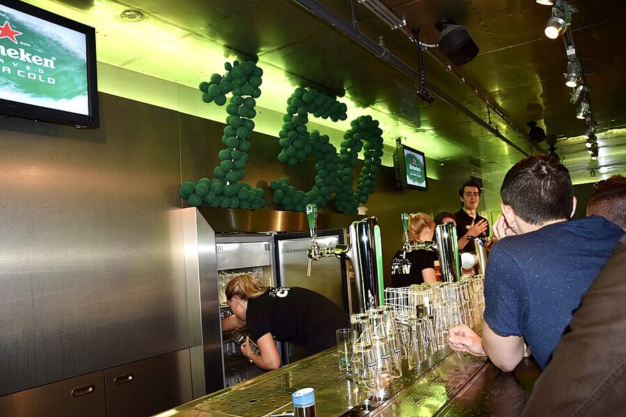 Heineken Experience interior with branded display