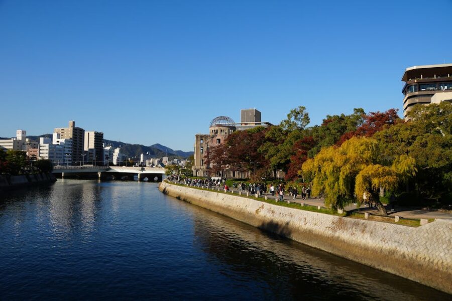 Hiroshima Peace Memorial Park in autumn colours