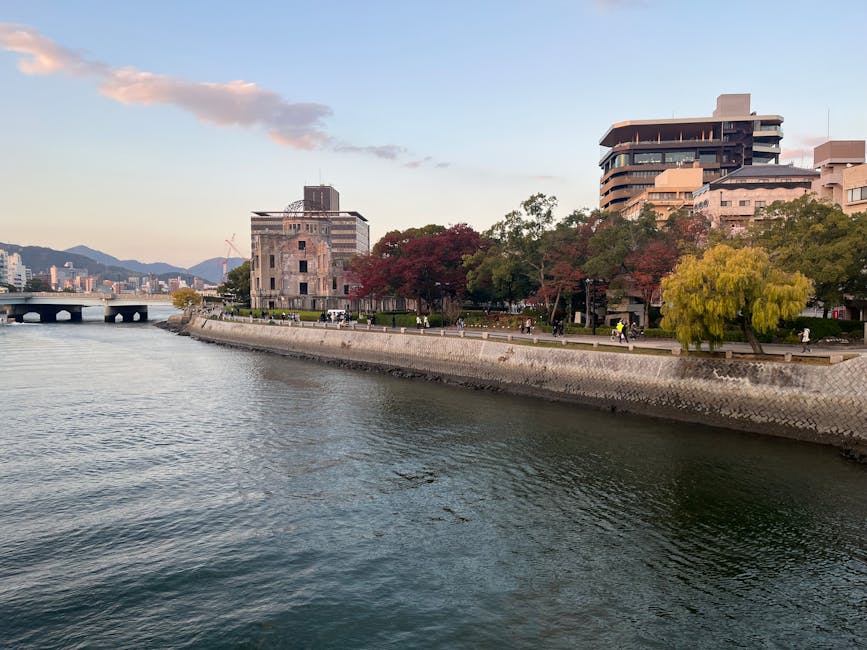 Hiroshima Peace Park in autumn