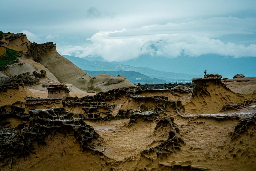 Honeycomb rock formations at Yehliu Geopark