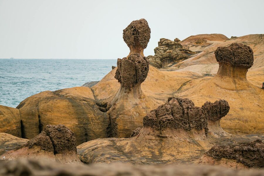 Yehliu Geopark rock formations by the sea