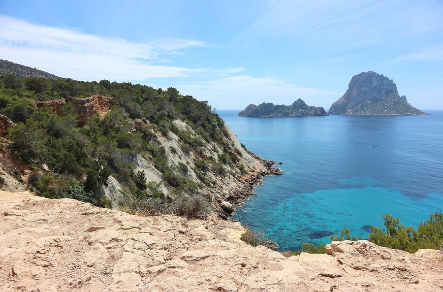 Es Vedra island Ibiza Mediterranean view