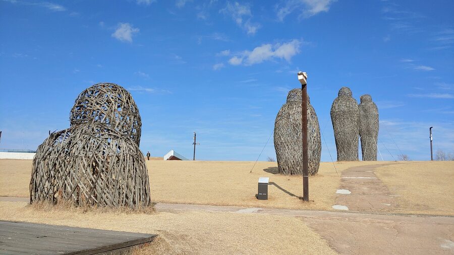 Bamboo sculpture in Imjingak Park