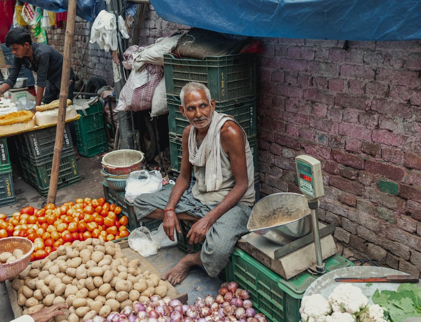 Crowded street in India