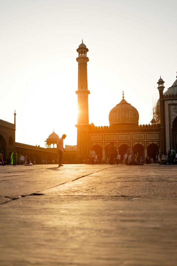 Evening view of Jama Masjid in Delhi